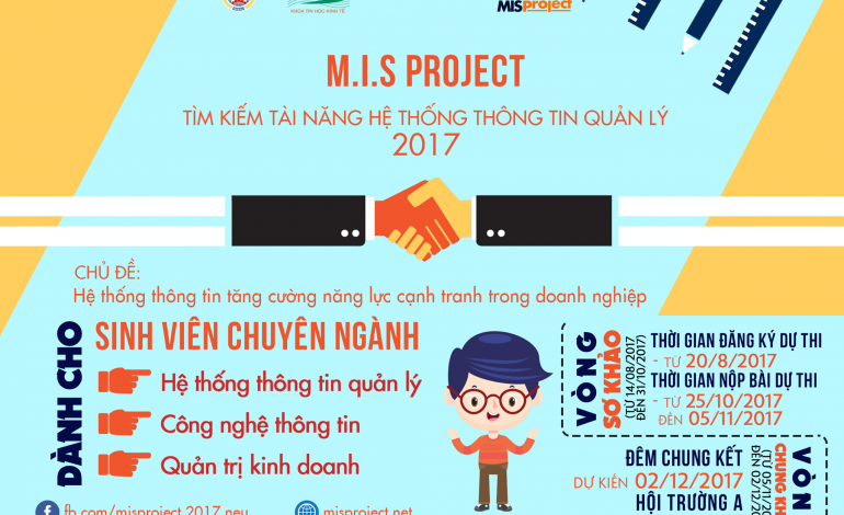 ĐĂNG KÝ THAM GIA CUỘC THI TÌM KIẾM TÀI NĂNG HTTT QUẢN LÝ M.I.S PROJECT 2017