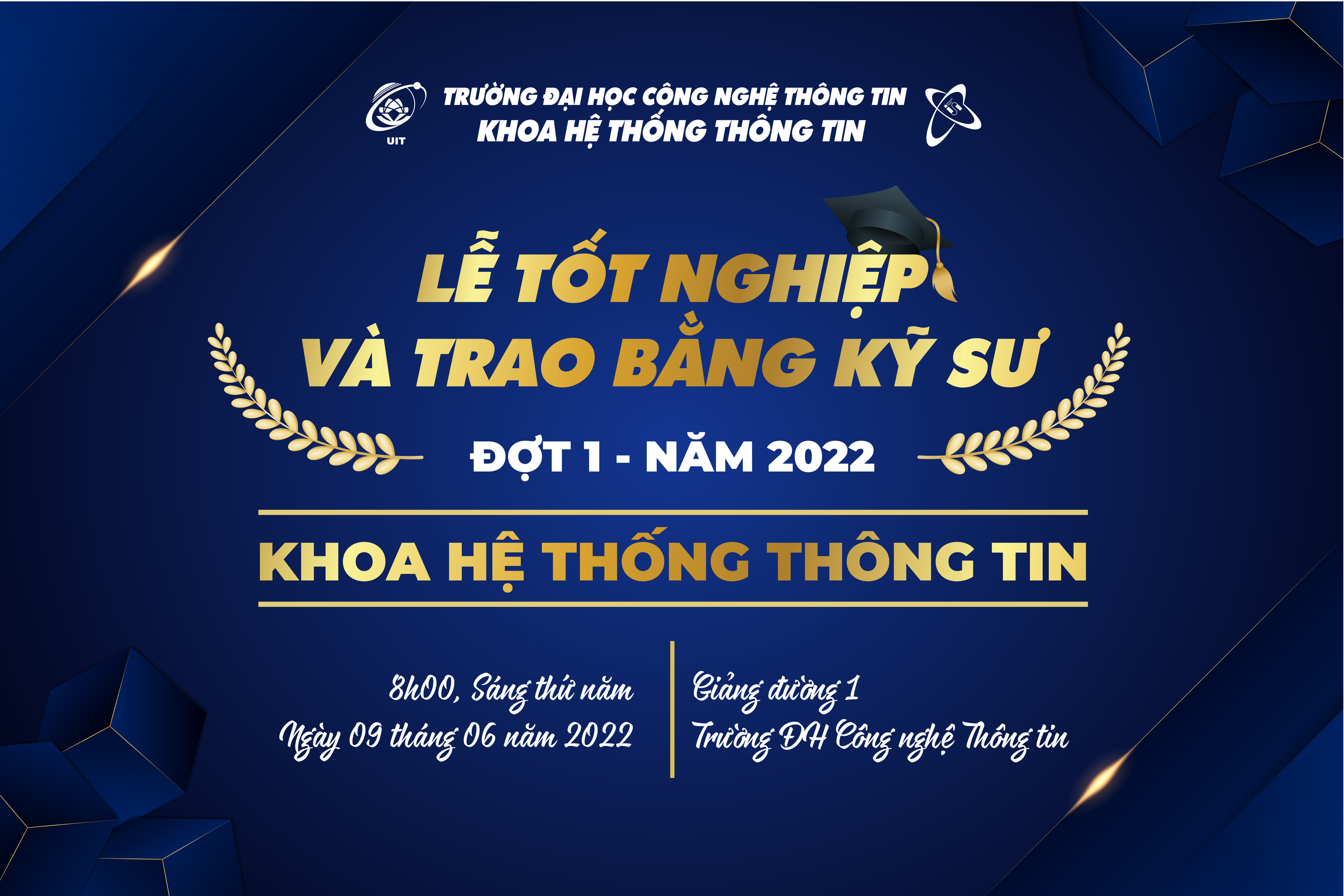 THÔNG BÁO V/v Tổ chức Lễ Tốt nghiệp Khoa HTTT Đợt 1 năm 2022 | Khoa Hệ ...