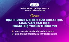[CH HTTT] Thư mời tham dự seminar Định hướng NCKH, luận văn ngành HTTT