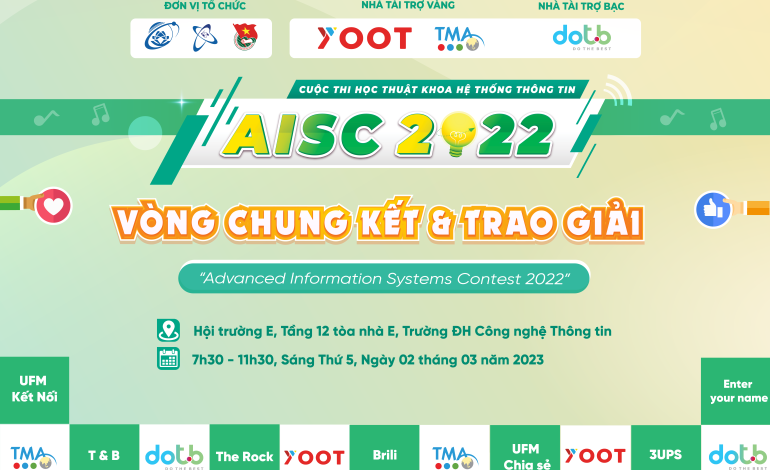 VÒNG CHUNG KẾT VÀ TRAO GIẢI CUỘC THI HỌC THUẬT AISC’22 – ADVANCED INFORMATION SYSTEMS CONTEST