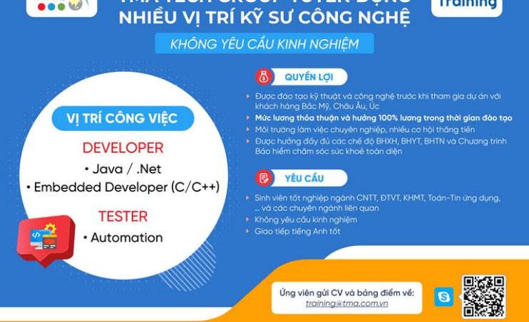 Tuyển dụng kỹ sư công nghệ