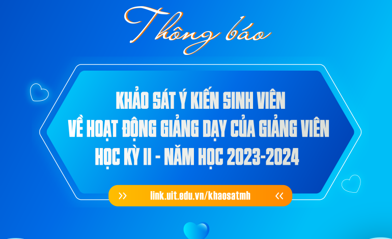 Thông báo khảo sát ý kiến SV về hoạt động giảng dạy của GV HKII - NH 2023-2024