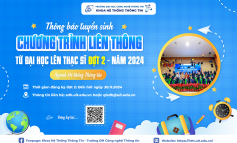 Thông báo tuyển sinh chương trình liên thông (BS-MS) từ Đại học lên Thạc sĩ Đợt 2 năm 2024