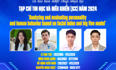 Chúc mừng nhóm sinh viên, học viên cao học khoa HTTT có bài báo tại Tạp chí Tin học và Điều khiển JCC năm 2024