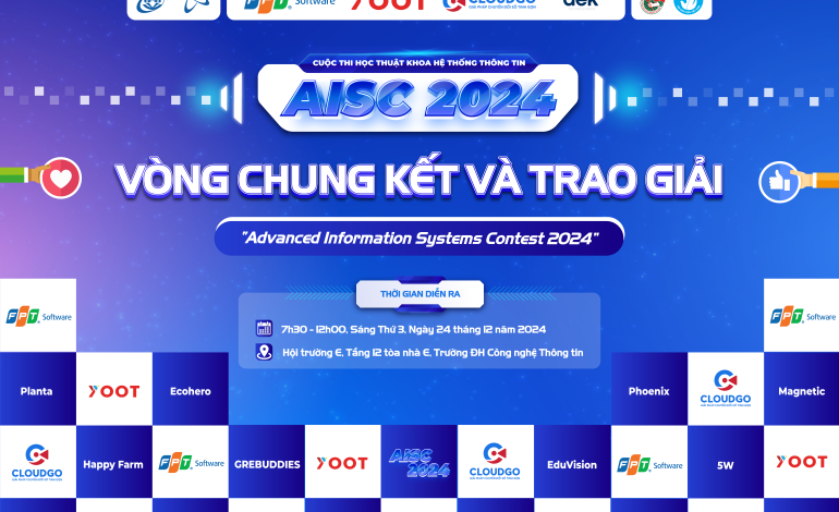 Thông báo Vòng Chung kết và Lễ trao giải Advanced Information Systems Contest 2024 – AISC’24