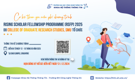 Cơ hội tham gia miễn phí chương trình Rising Scholar Fellowship Programme (RSFP) 2025 do College of Graduate Research Studies, SMU tổ chức