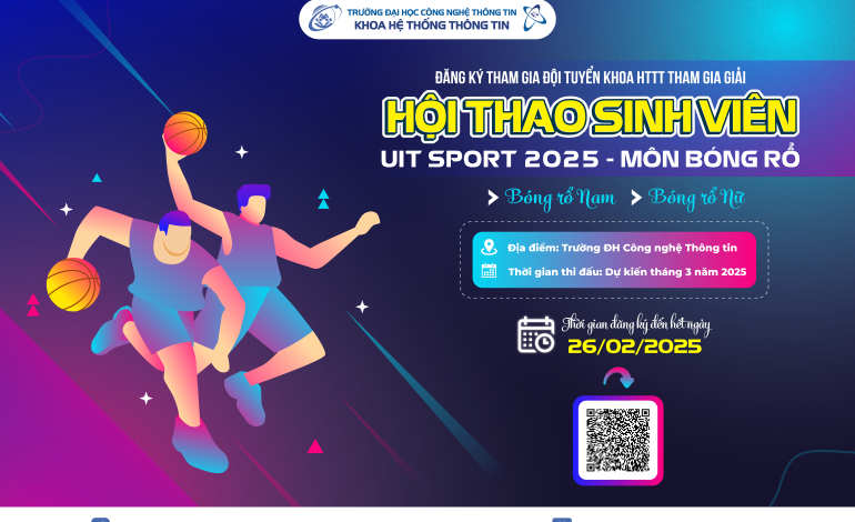 Đăng ký tham gia Đội tuyển Bóng rổ Nam Nữ khoa Hệ thống Thông tin tham gia giải đấu UIT SPORT 2025