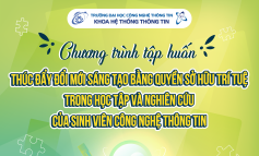 Đăng ký tham gia chương trình tập huấn “Thúc đẩy đổi mới sáng tạo bằng quyền sở hữu trí tuệ trong học tập và nghiên cứu của sinh viên CNTT”