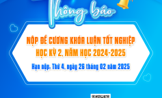 [KLTN] Thông báo nộp đề cương KLTN học kỳ 2 năm học 2024-2025 (Cập nhật)