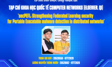 Chúc mừng nhóm sinh viên Khoa HTTT có bài báo Quốc tế được công bố trên tạp chí uy tín Computer Networks (Elsevier, Q1)