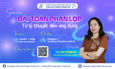 Đăng ký tham gia seminar hỗ trợ NCKH Sinh viên "Bài toán Phân lớp - Từ lý thuyết đến ứng dụng"