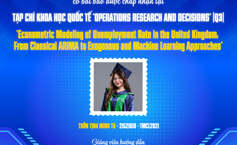 Chúc mừng sinh viên Khoa HTTT có bài báo được công bố trên tạp chí khoa học Quốc tế "Operations Research and Decisions" (ORD, Q3)