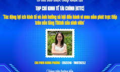 Chúc mừng sinh viên lớp TMĐT2023.2 có bài báo được chấp nhận tại Tạp chí Kinh tế Tài chính (KTTC)