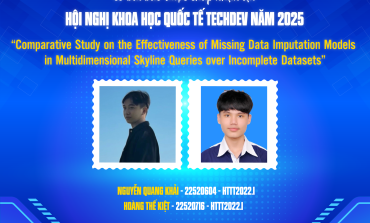 Chúc mừng sinh viên lớp HTTT2022.1 có bài báo được chấp nhận tại Hội nghị Khoa học Quốc tế TECHDEV năm 2025