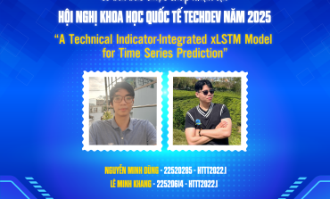 Chúc mừng nhóm sinh viên lớp HTTT2022.1 có bài báo được chấp nhận tại Hội nghị Khoa học Quốc tế TECHDEV 2025