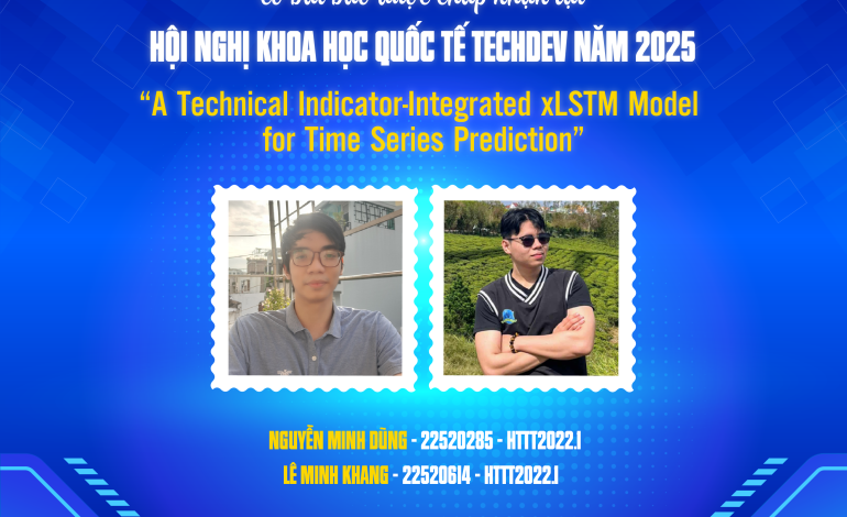Chúc mừng nhóm sinh viên lớp HTTT2022.1 có bài báo được chấp nhận tại Hội nghị Khoa học Quốc tế TECHDEV 2025