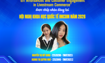Chúc mừng nhóm sinh viên TMĐT2022 có bài báo tại Hội nghị Khoa học Quốc tế IMCOM 2026