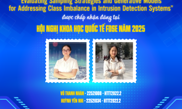 Chúc mừng nhóm sinh viên lớp HTTT2022.2 với bài báo được chấp nhận tại Hội nghị Khoa học Quốc tế FDSE 2025