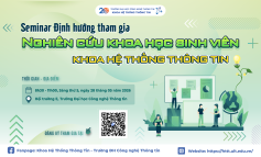 Đăng ký tham gia Seminar Định hướng Tham gia Nghiên cứu Khoa học Sinh viên Khoa HTTT năm 2026