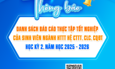 [TTTN] Danh sách báo cáo TTTN của sinh viên ngành HTTT hệ CTTT, CLC, CQĐT HK2/2025