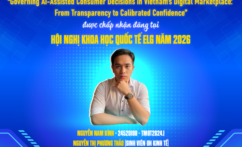 Chúc mừng sinh viên lớp TMĐT2024.1 có bài báo được chấp nhận tại Hội nghị Khoa học Quốc tế ELG năm 2026
