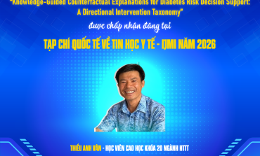 Chúc mừng học viên cao học Khoa Hệ thống Thông tin có bài báo được công bố trên tạp chí quốc tế Q1 – International Journal of Medical Informatics (IJMI)