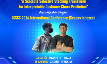 Chúc mừng nhóm sinh viên lớp HTTT2022.1 ngành Hệ thống Thông tin có bài báo được chấp nhận tại hội nghị khoa học quốc tế ICSCC 2026