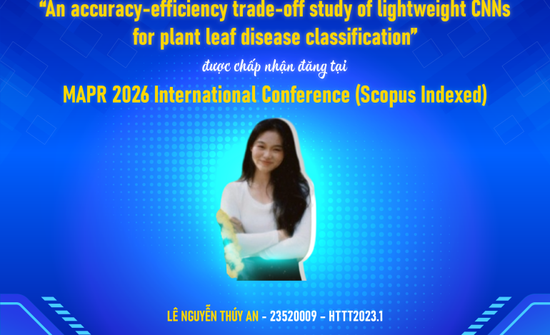 Chúc mừng sinh viên lớp HTTT2023.1 khoa Hệ thống Thông tin có bài báo được chấp nhận tại hội nghị khoa học quốc tế MAPR 2026
