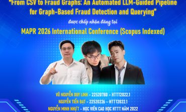 Chúc mừng nhóm sinh viên lớp HTTT2022.1 và học viên cao học ngành Hệ thống Thông tin có bài báo được chấp nhận tại hội nghị khoa học quốc tế MAPR 2026