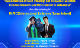 Chúc mừng nhóm sinh viên lớp CTTT2021 và học viên cao học ngành Hệ thống Thông tin có bài báo được chấp nhận tại hội nghị khoa học quốc tế MAPR 2026