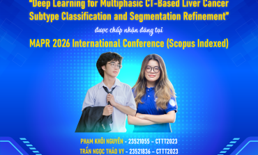 Chúc mừng nhóm sinh viên lớp CTTT2023 ngành Hệ thống Thông tin có bài báo được chấp nhận tại hội nghị khoa học quốc tế MAPR 2026