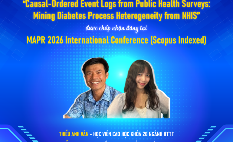 Chúc mừng học viên cao học ngành Hệ thống Thông tin có bài báo được chấp nhận tại hội nghị khoa học quốc tế MAPR 2026