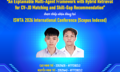 Chúc mừng nhóm sinh viên lớp HTTT2023.2 ngành Hệ thống Thông tin có bài báo được chấp nhận tại Hội nghị Khoa học Quốc tế ISWTA 2026